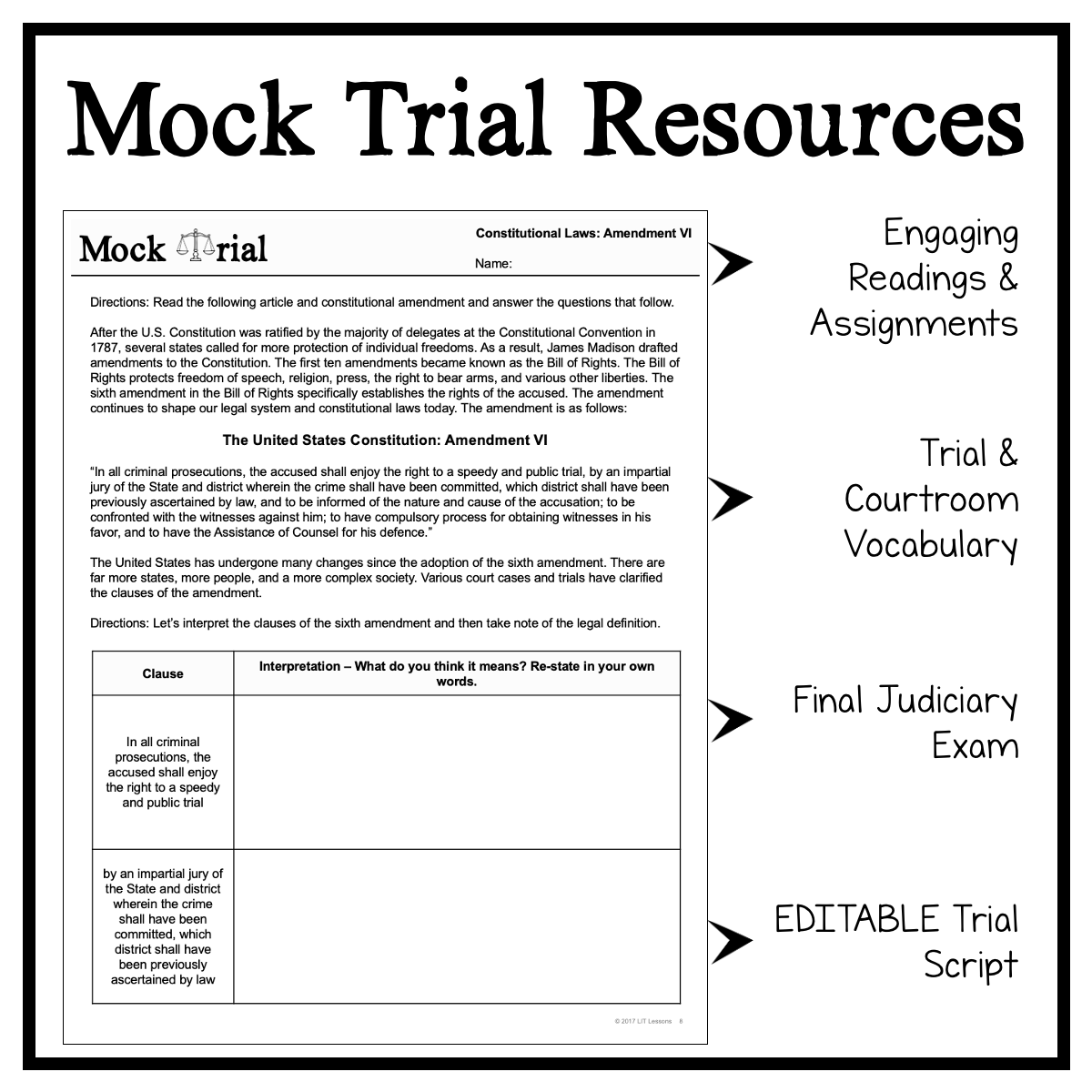 Mock Trial Resources LIT Lessons