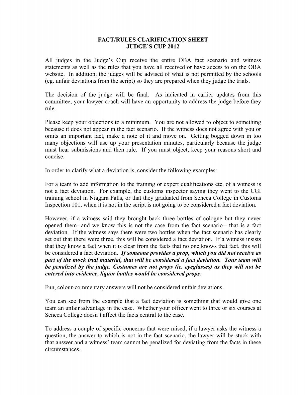 Mock Trial Rules