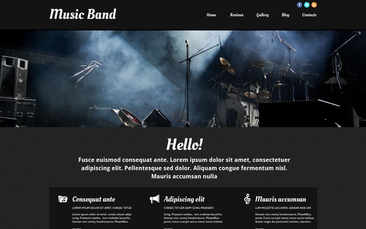 Music Band Responsive Website Template TemplateMonster