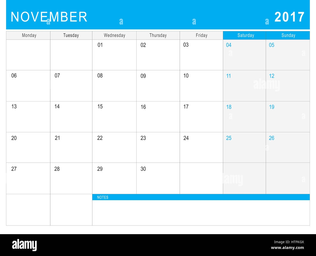 November 2017 Calendar Hi res Stock Photography And Images Alamy