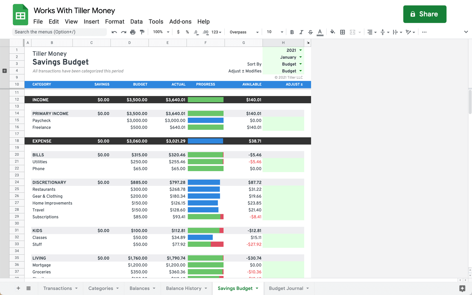 Our 11 Favorite Free Google Sheets Budget Templates For 2026 Tiller Our 11 Favorite Free Google Sheets Budget Templates For 2026 Tiller