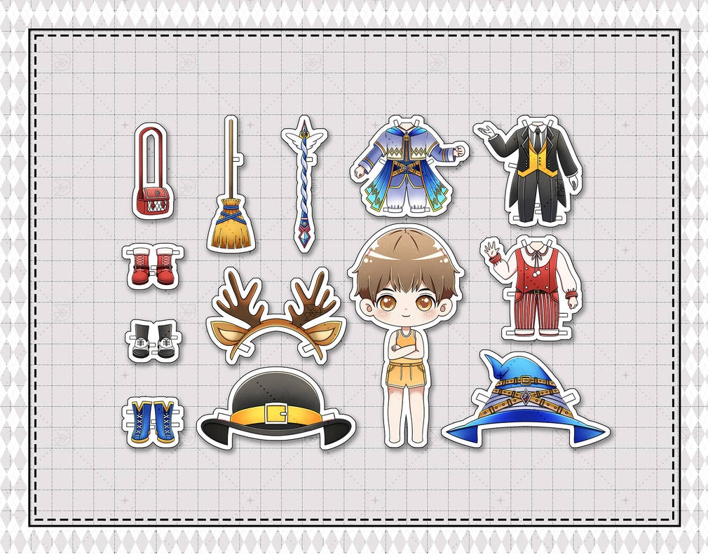 Paper Doll Chibi Boy In Costume Party By Jiyu Yuji On DeviantArt