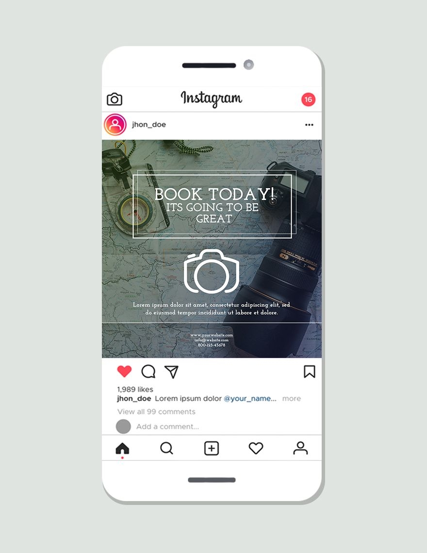 Photography Instagram Ad Template In PSD Download Template