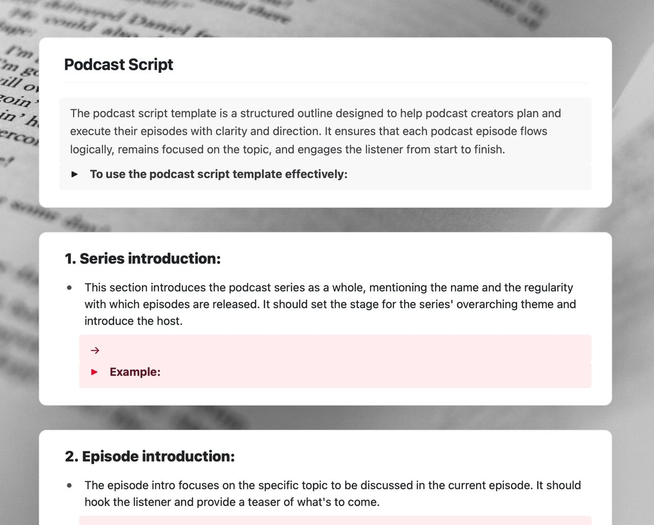 Podcast Script Free Template Craft