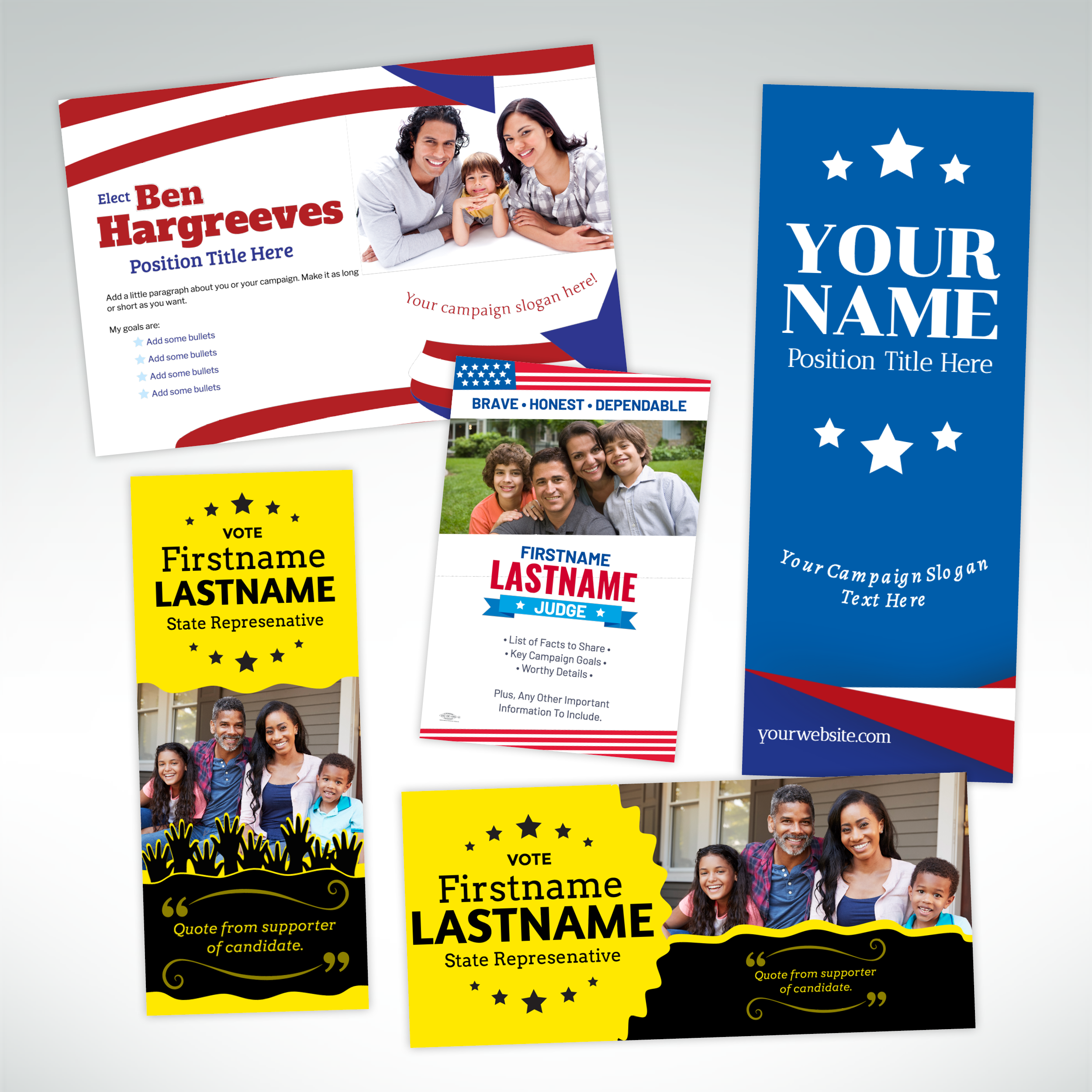 Political Campaign Literature Card Custom Political Literature Card