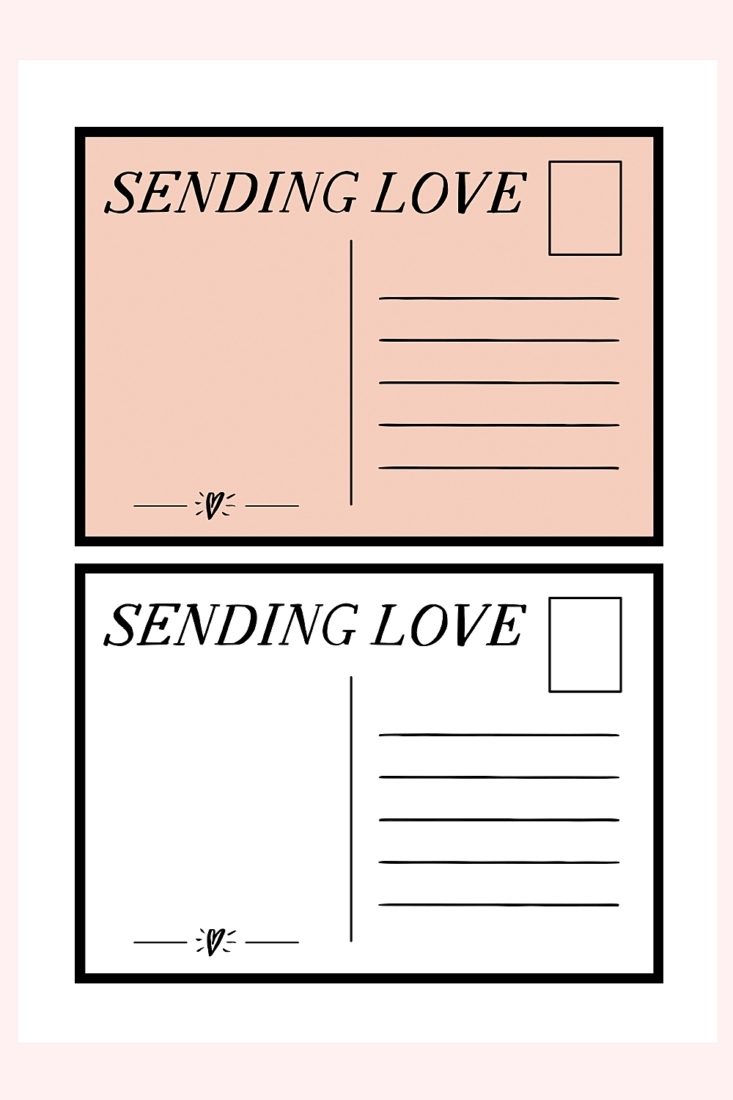 free printable postcard templates
