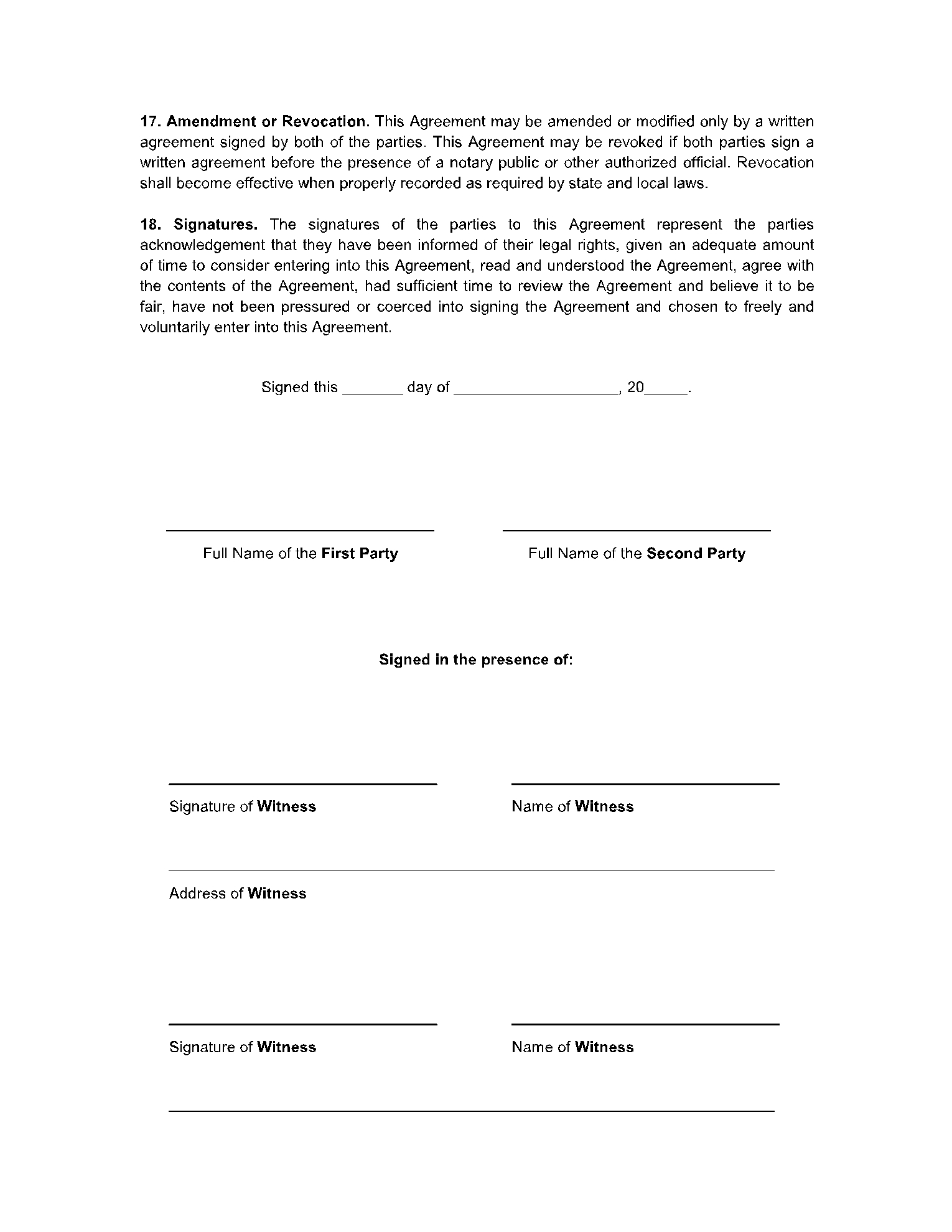 prenuptial agreement template