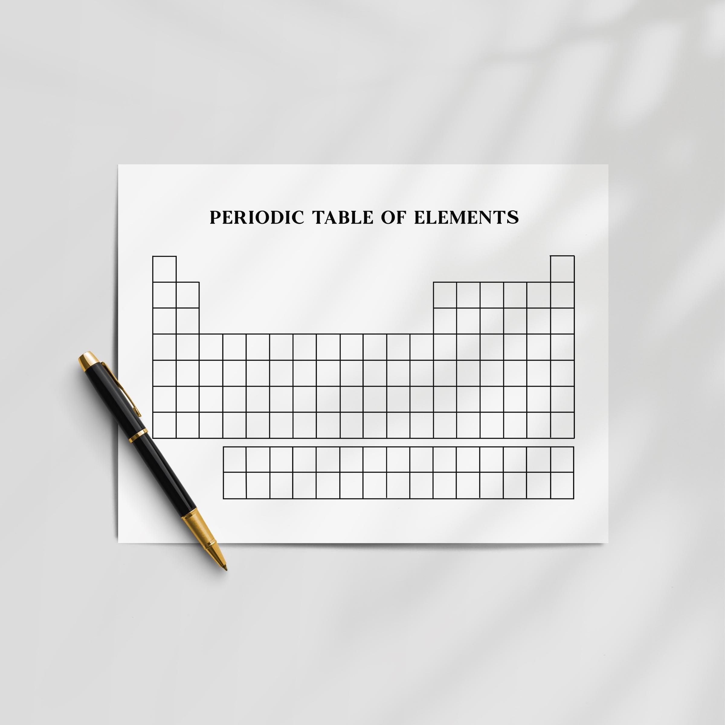 Printable Blank Periodic Table Chart Chemistry Practice Fill in Worksheet Science Classroom Homeschool Practice Sheet digital Download Etsy Printable Blank Periodic Table Chart Chemistry Practice Fill in Worksheet Science Classroom Homeschool Practice Sheet digital Download Etsy
