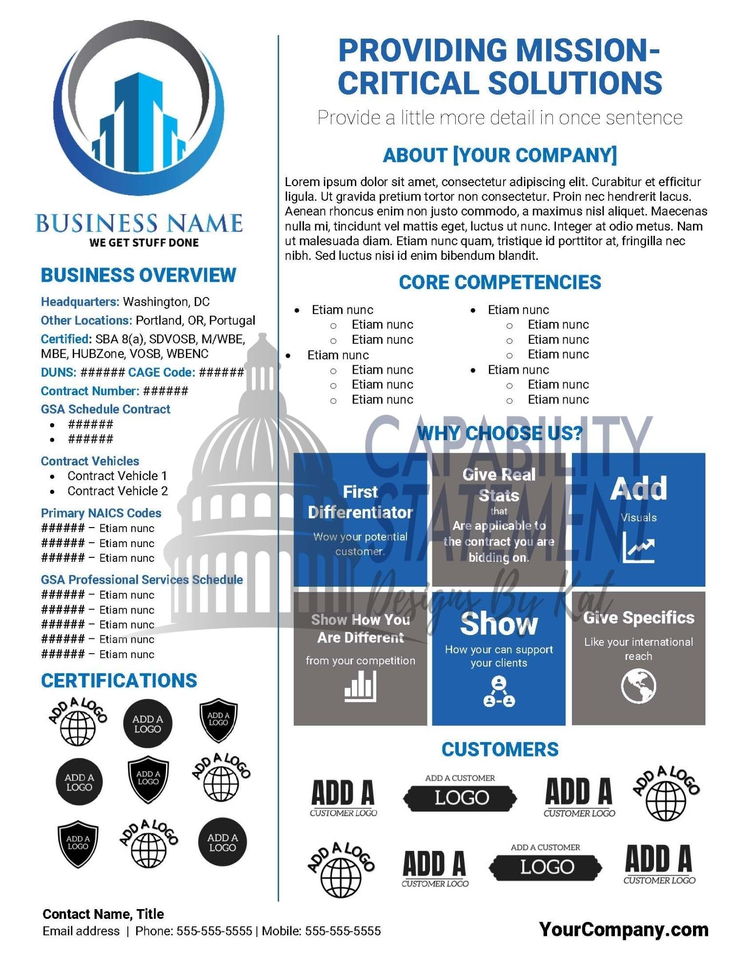 capability statement template