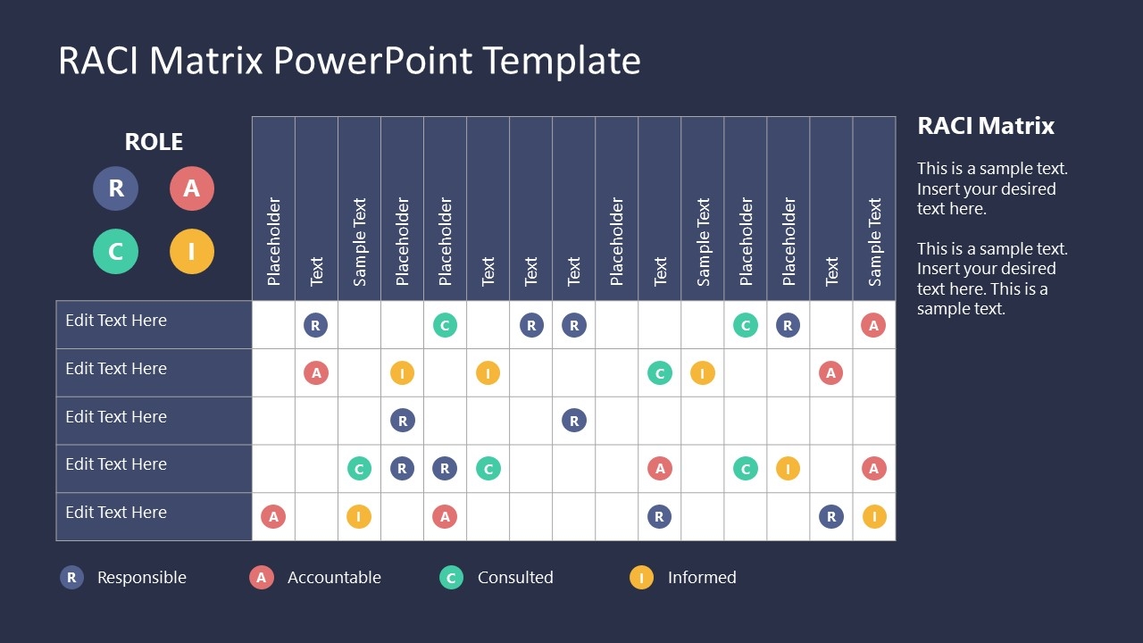 Project Management RACI Chart Template For PowerPoint SlideModel Project Management RACI Chart Template For PowerPoint SlideModel