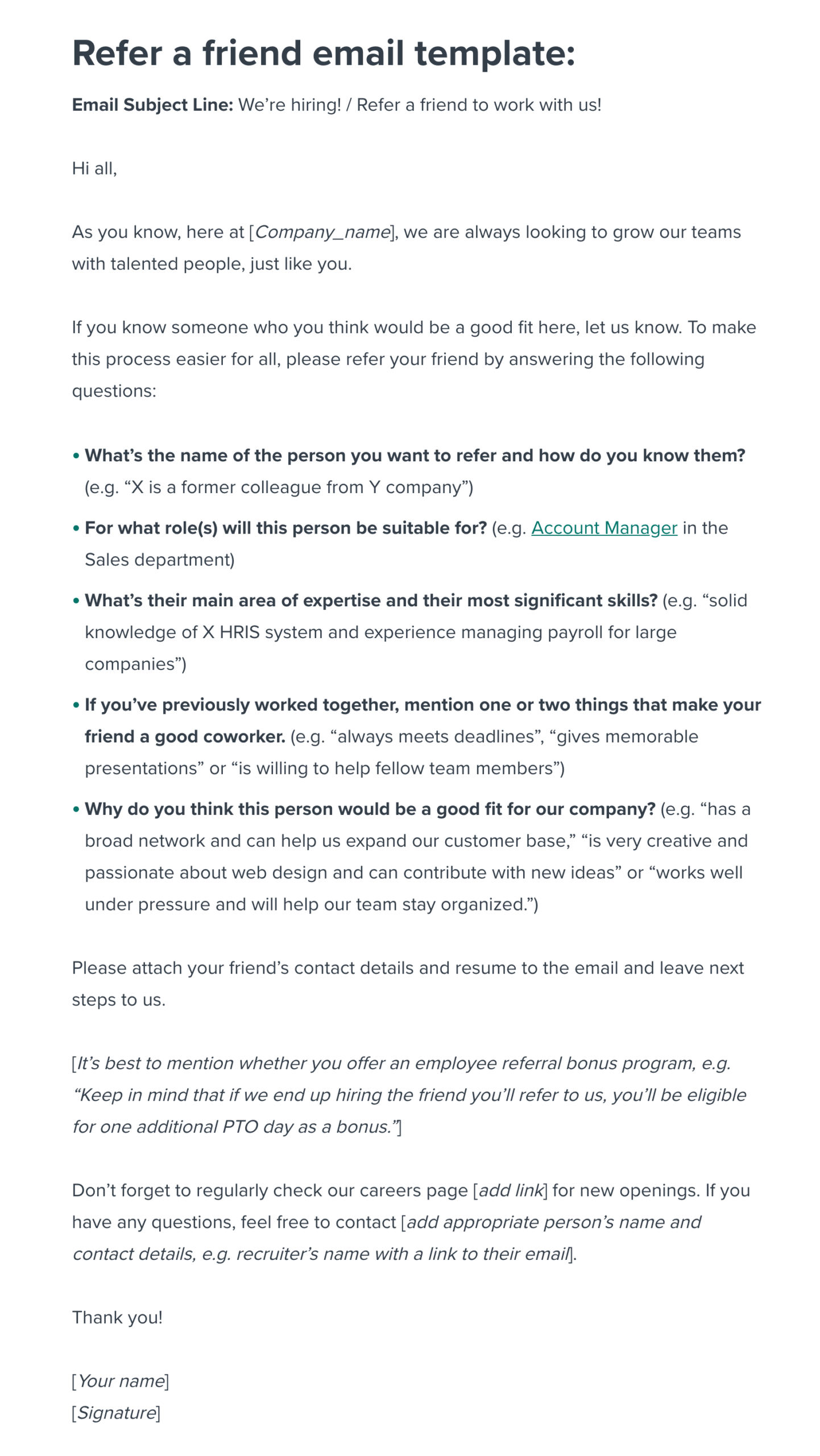 Refer A Friend For A Job Email Template Workable Refer A Friend For A Job Email Template Workable