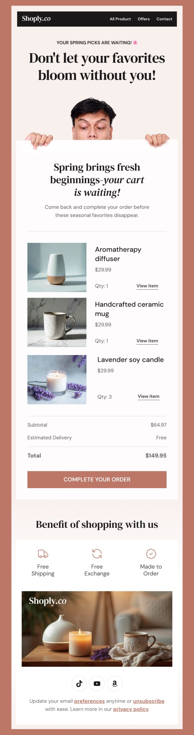 Shoply Engaging Abandoned Cart Email Template