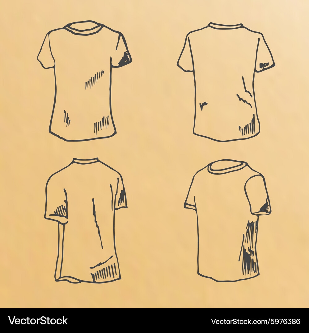 T shirt Design Templates Sketch Royalty Free Vector VectorStock