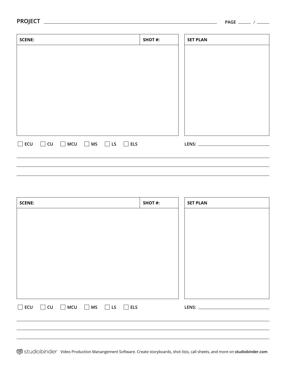 video storyboard template