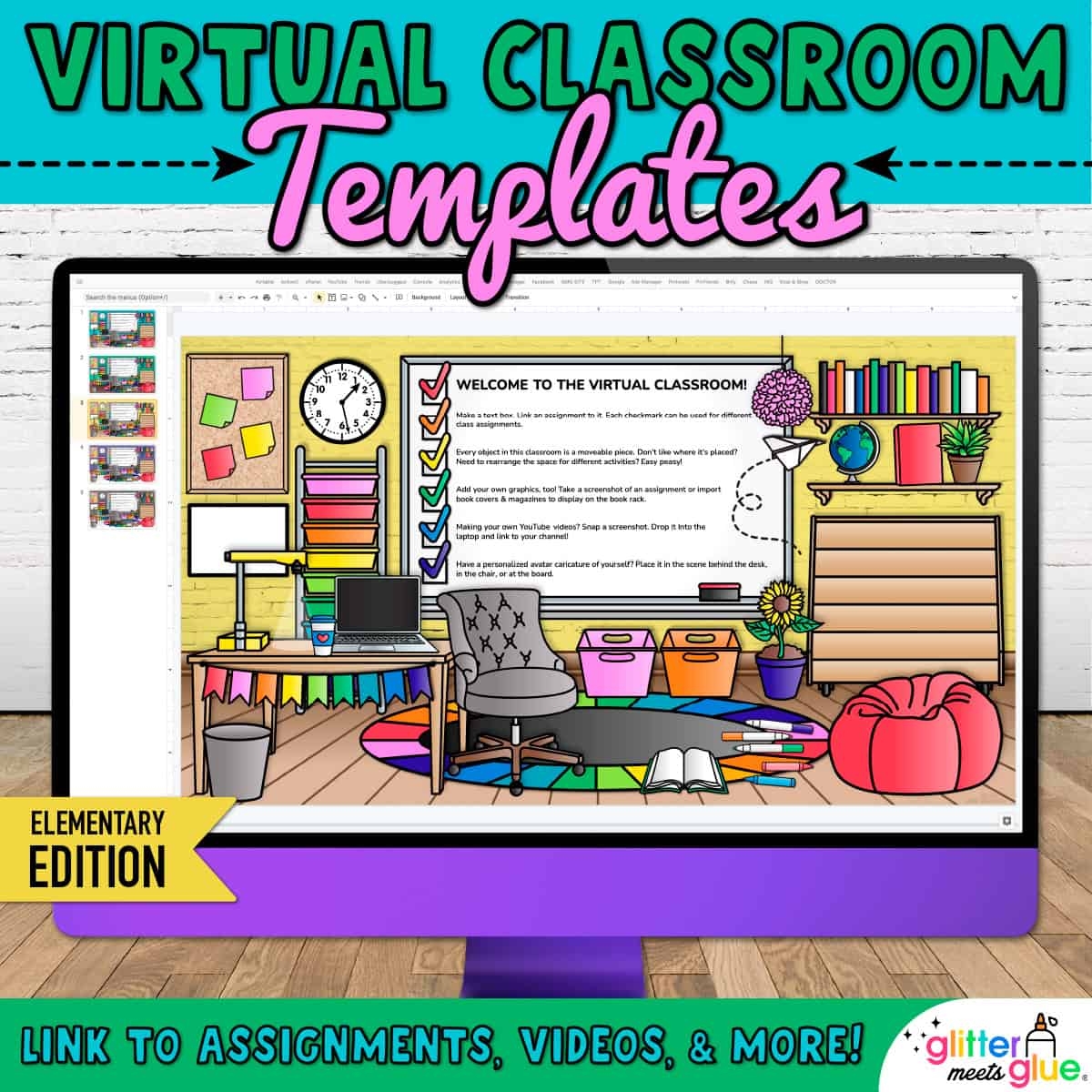 Virtual Classroom Templates For Elementary Teachers