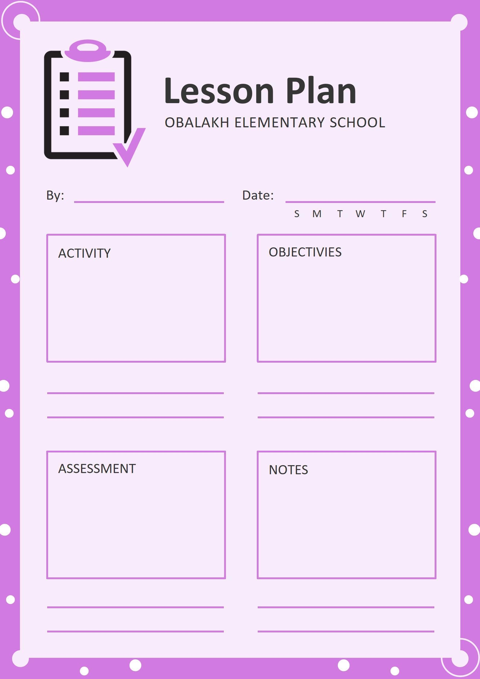 WORD Of Lesson Plan docx WPS Free Templates
