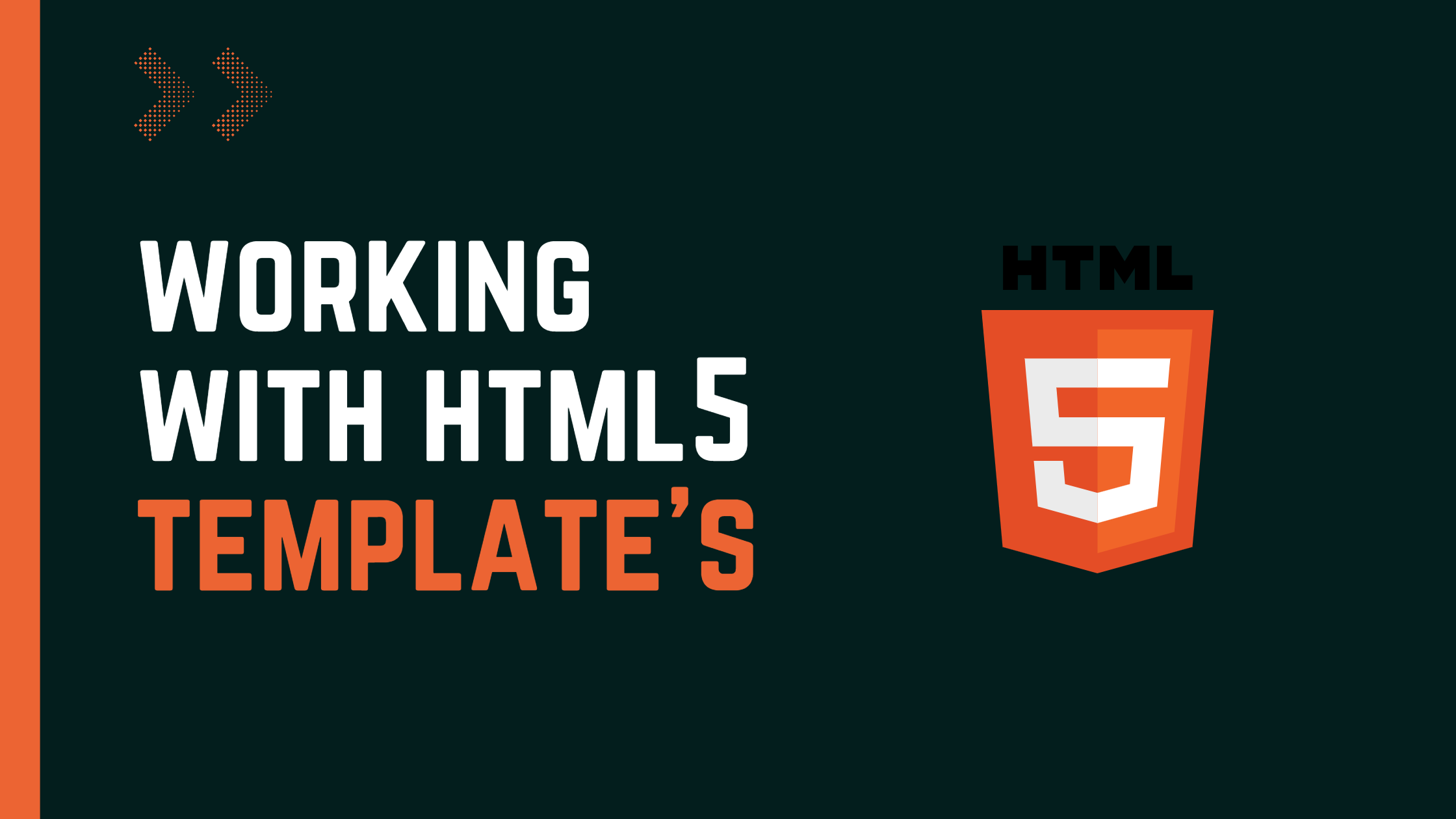 Working With The template Tag In HTML5 ThatSoftwareDude