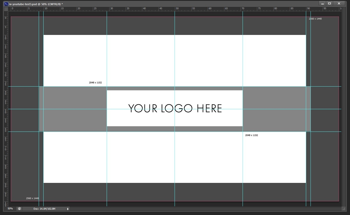 youtube banner template 2560x1440